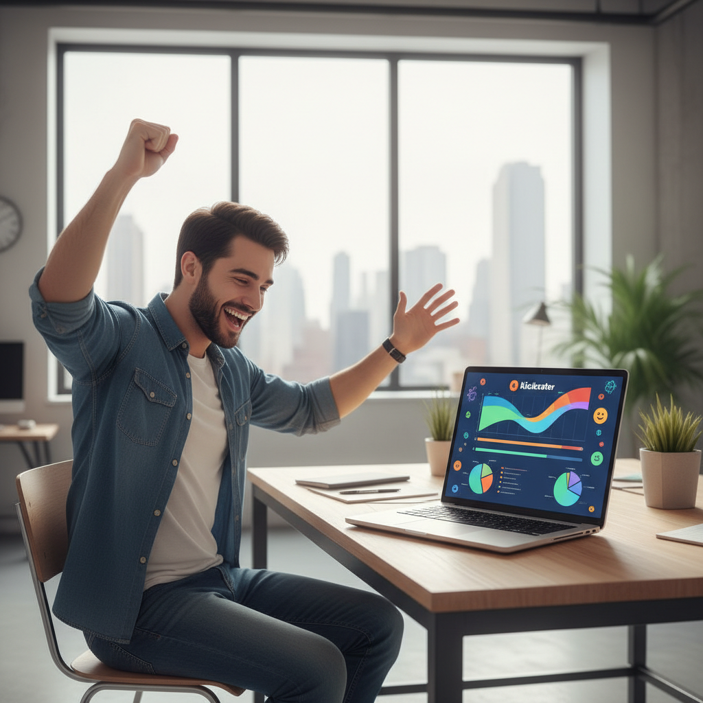 Tableau de bord d'une campagne crowdfunding montrant l'objectif atteint