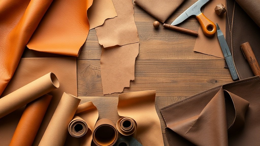 Rouleaux de cuir végétal pour marque de maroquinerie