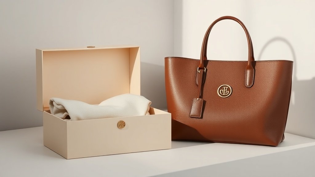 Packaging premium pour marque de maroquinerie