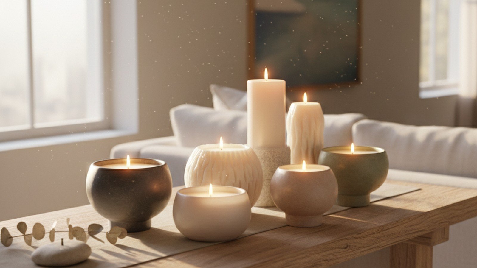 Collection de bougies parfumées artisanales