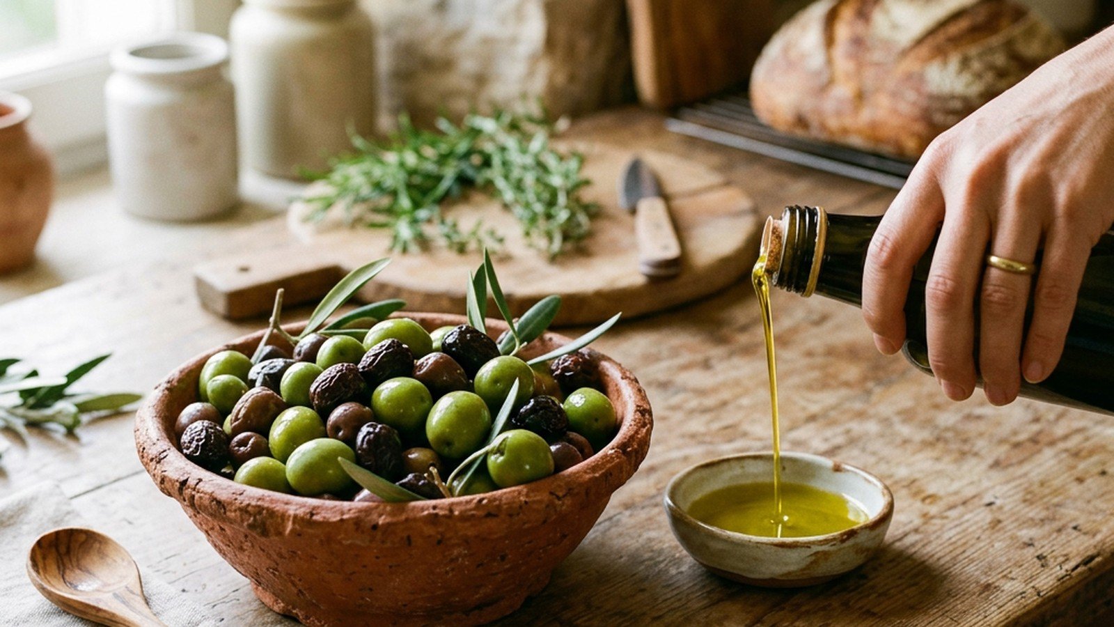 Huile d'olive extra-vierge première pression à froid