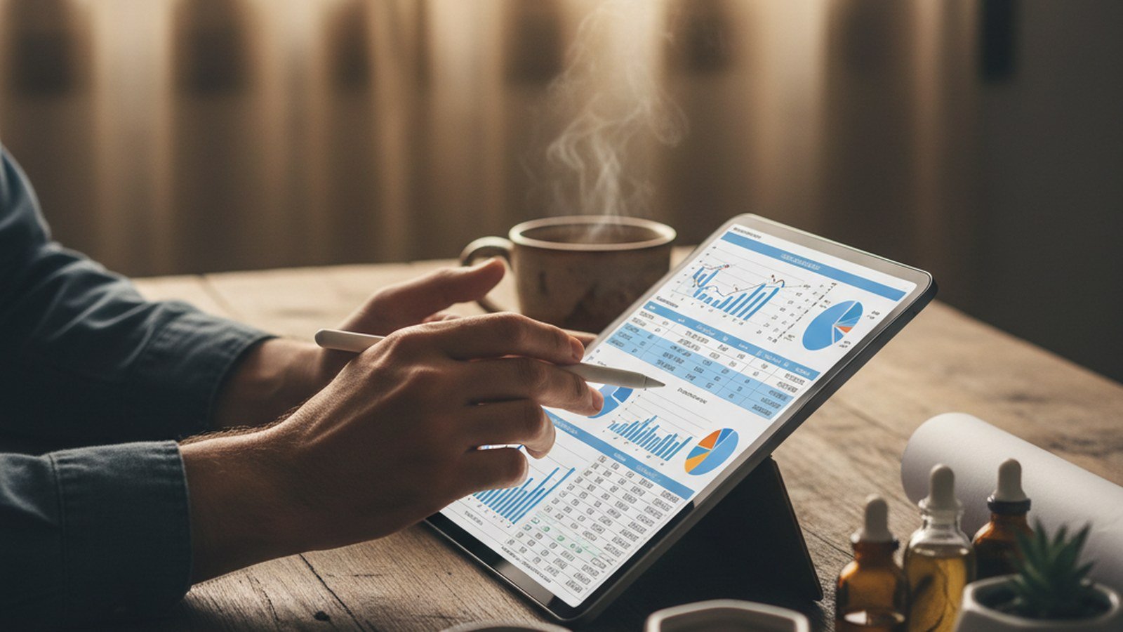 Entrepreneur planifiant le budget de sa marque