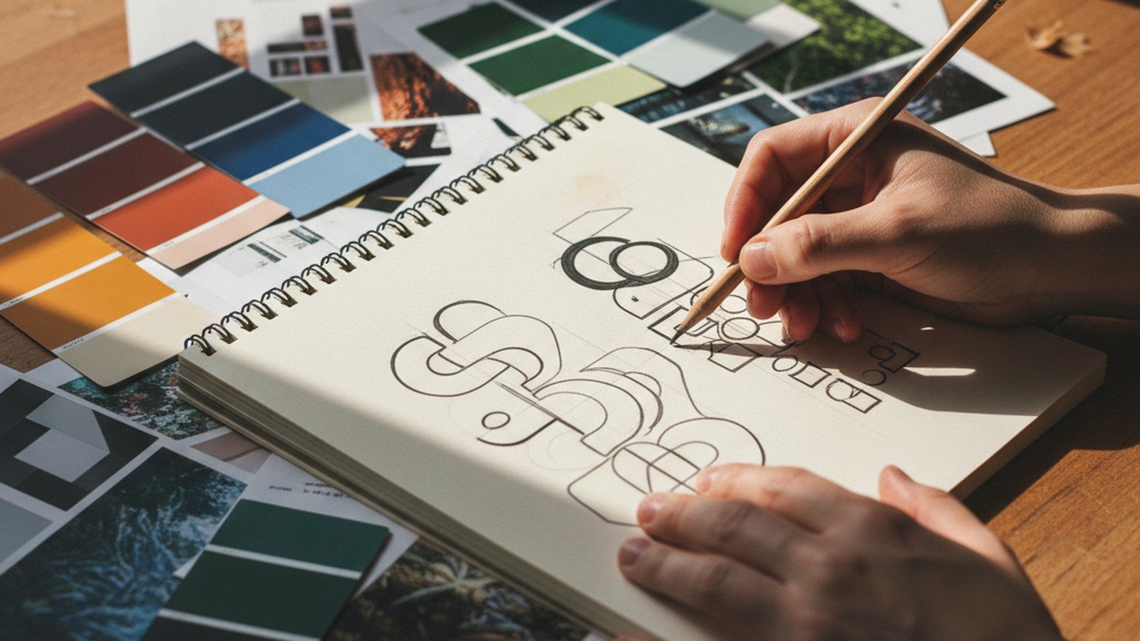 Designer créant un logo pour une marque