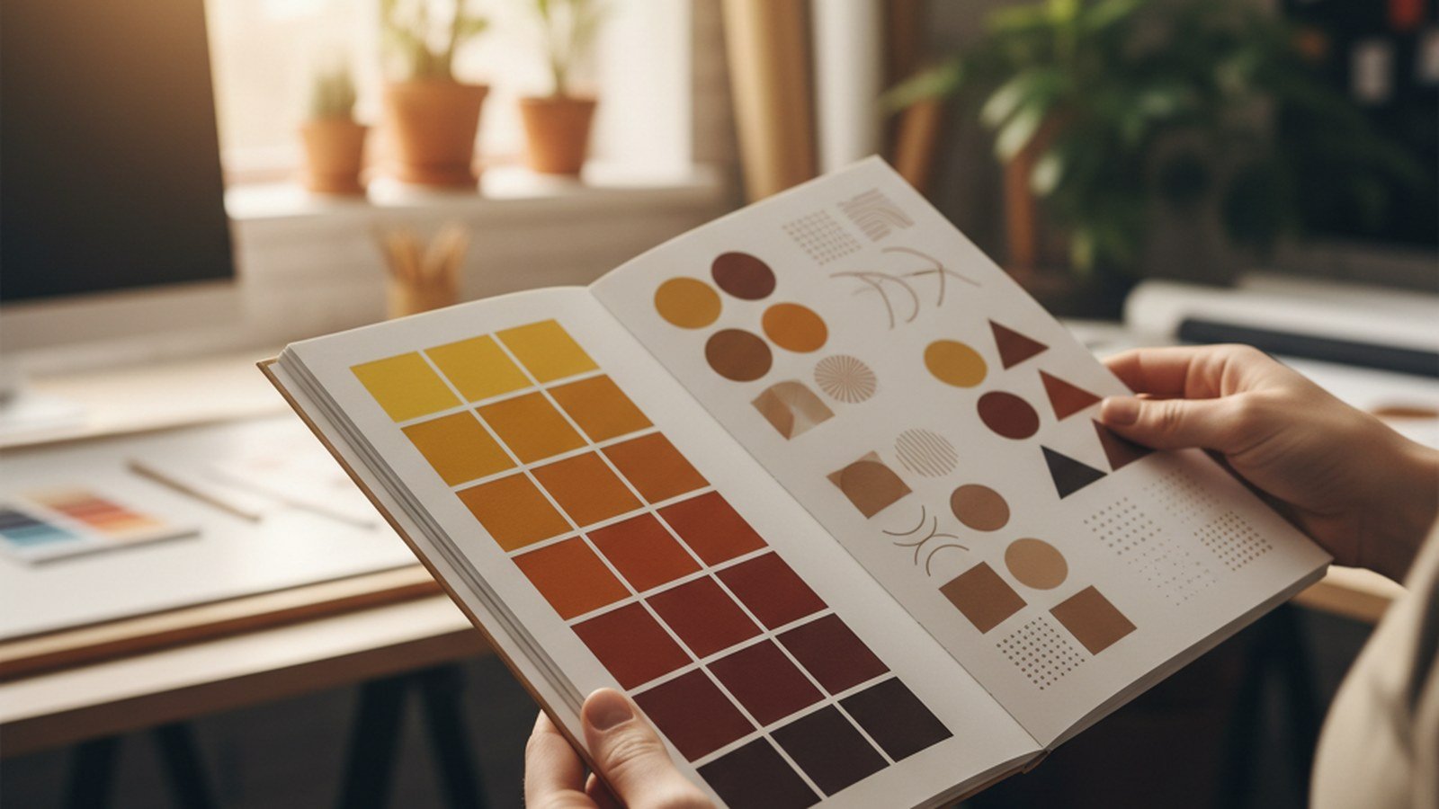 Designer travaillant sur une charte graphique