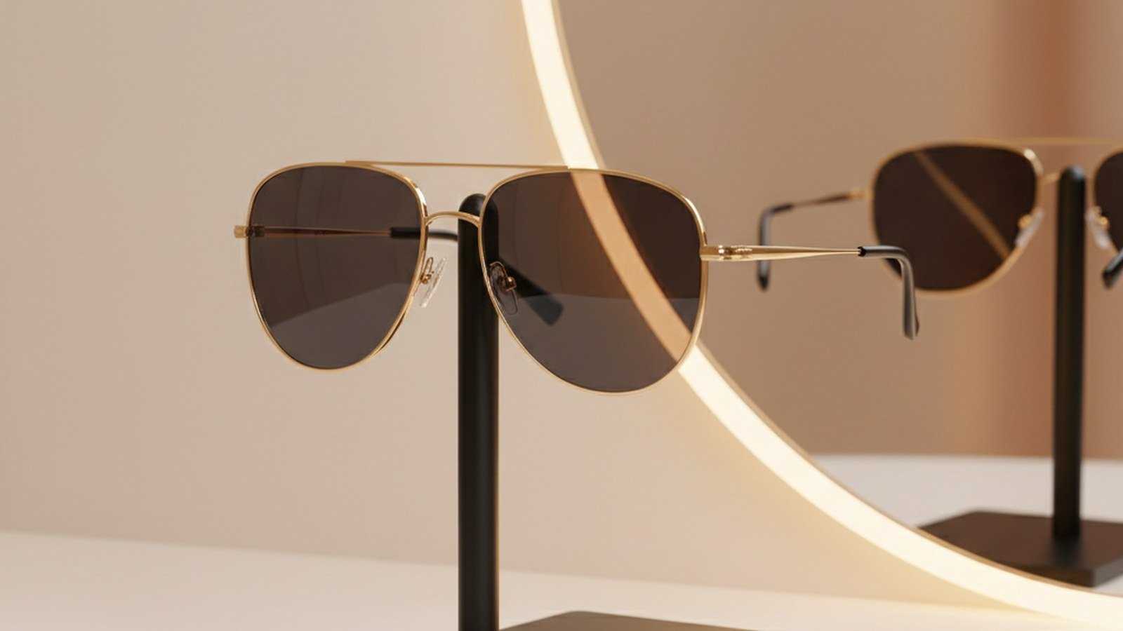 Lunettes de soleil de créateur — photographie de marque